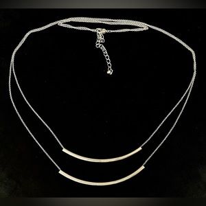 Silver two tier necklace